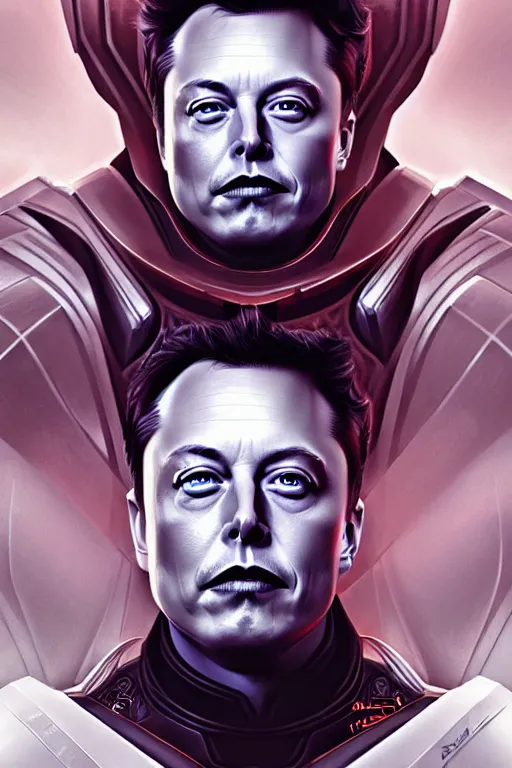 Prompt: imperial portrait of elon musk, highly detailed, dune, harkonnen, sharp focus art by artgerm