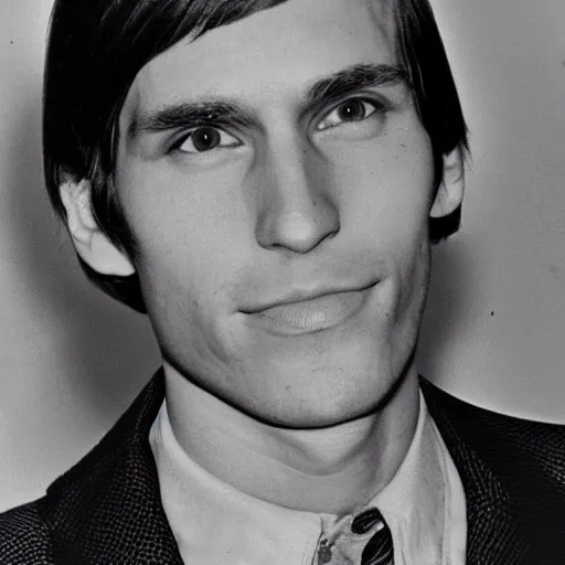 Image similar to A photograph portrait of Jerma985 with short-medium length hair a combover wearing early 1970s menswear in the early 1970s, taken in the early 1970s, grainy, taken on a 1970s Polaroid Camera, realistic, hyperrealistic, very realistic, highly detailed, very detailed, extremely detailed, detailed, digital art, trending on artstation, colorized photo