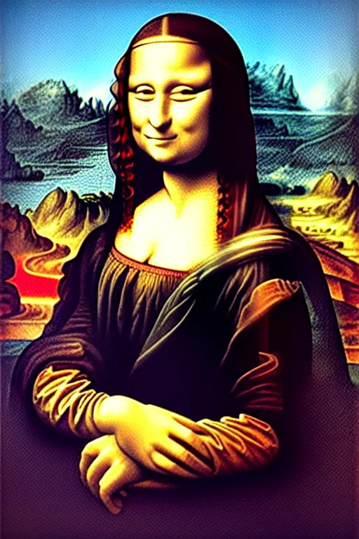 Prompt: “Mona Lisa in the style of Picasso. Cubism. Simplistic.”