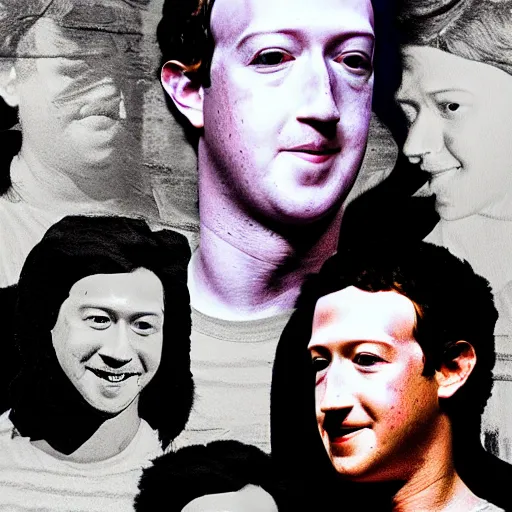 Prompt: mark zuckerberg takes over the world, artist interpretation, high fidelity, godlike, facebook, modern rendition