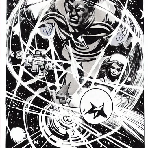 Prompt: another life in the stars by Jack Kirby