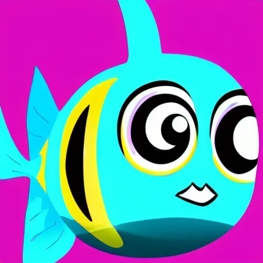 Prompt: chibi anime fish big eyes