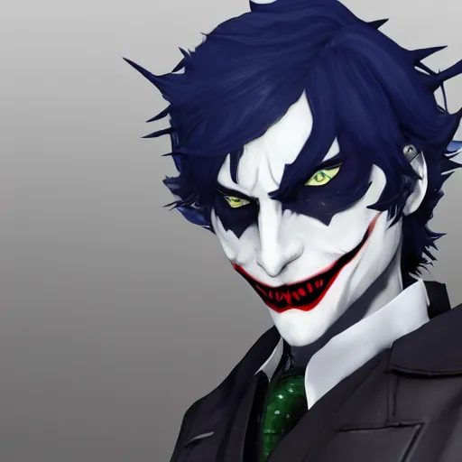 Image similar to joker from persona 5 in skyrim, video game, epic