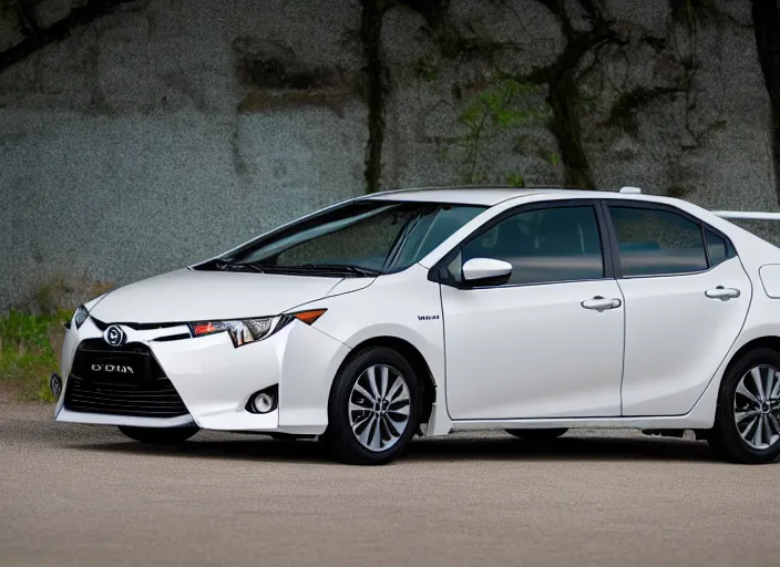 Image similar to photo still of a toyota corolla with full wing doors, 8 k, 5 2 mm f 1 2