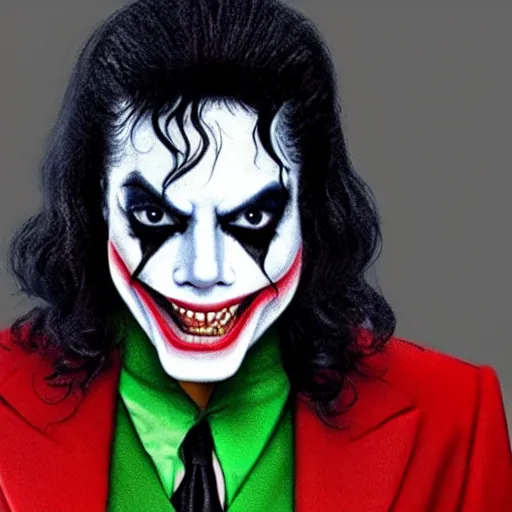 Prompt: michael jackson as Joker 2019