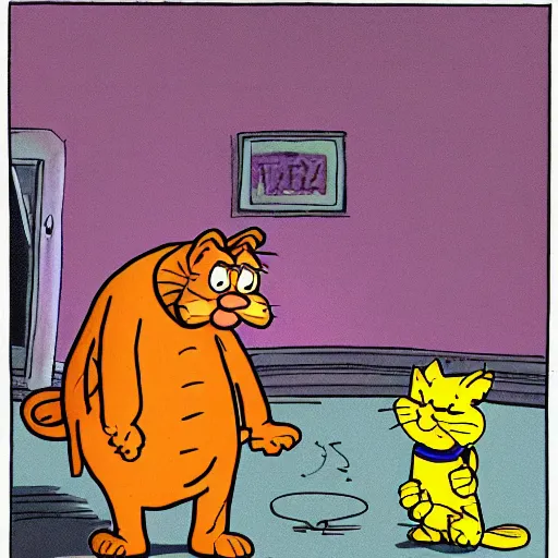 Prompt: original Garfield cartoon