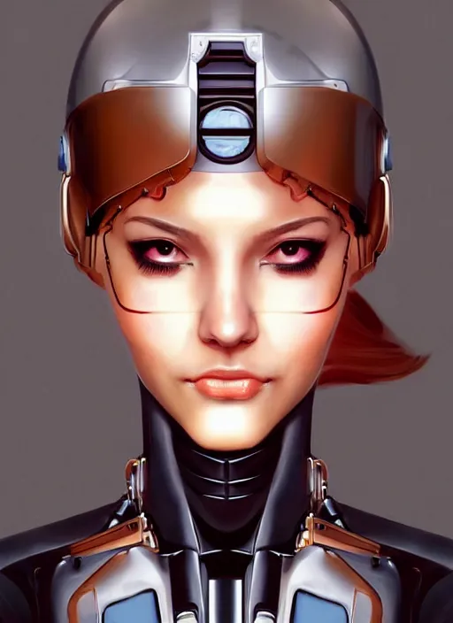 Image similar to portrait of a cyborg woman who turns her head to the ((((((right))))) left+100 (((((up))))) (((((down))))) by Artgerm,eyes closed , biomechanical, hyper detailled, trending on artstation