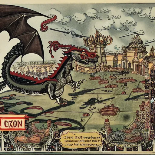 Image similar to Dragon invasion of Moscow,