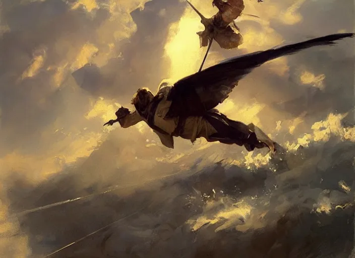 Prompt: oil painting of swift flying, art by anders zorn, wonderful masterpiece by greg rutkowski, beautiful cinematic light, american romanticism by greg manchess, creation by tyler edlin