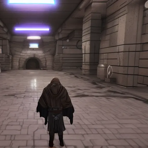 Image similar to a jedi rpg game rendered in unreal engine 5