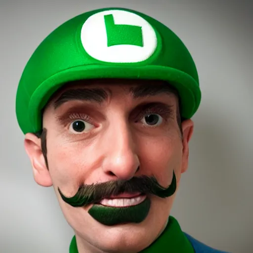 Prompt: luigi as a real person