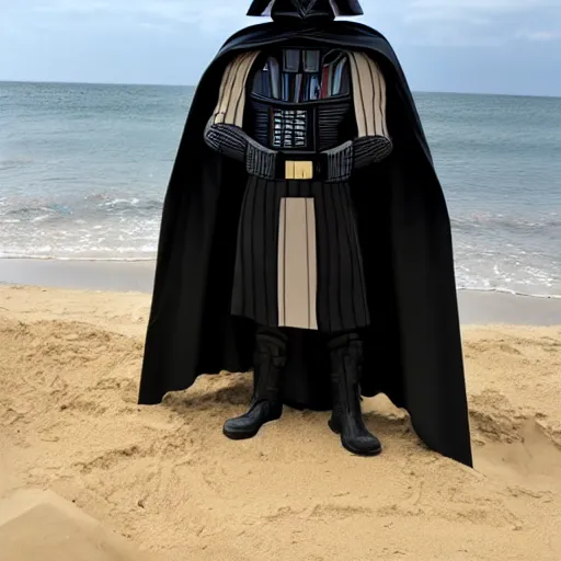 Prompt: sandcastle vader