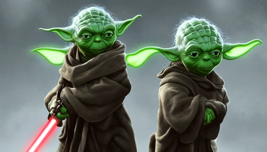 Prompt: Yoda is Vin Diesel, hyperdetailed, artstation, cgsociety, 8k