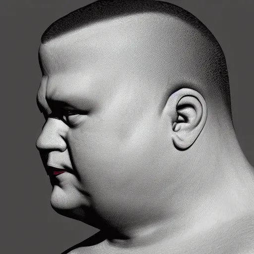 Image similar to tonys fat neck, 8k, ultra hd, highly detailed,