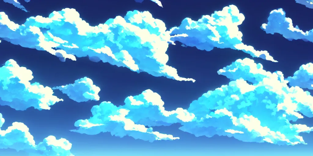 Image similar to A background for an anime-themed social media profile sky bright clouds bloom effect from Skyrim blender studio ghibli clouds