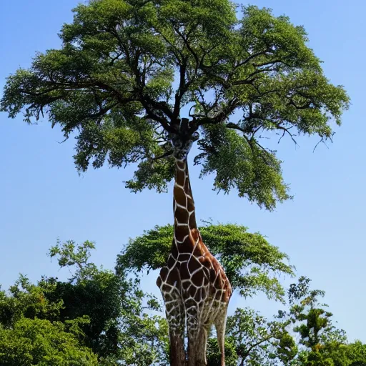 Image similar to giraffe as tree