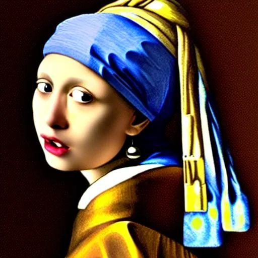 Image similar to matan schoeler styled portrait of the girl with the pearl earring