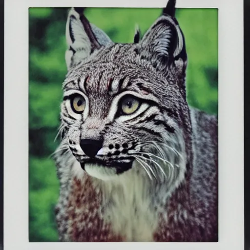 Prompt: polaroid of a lynx, grainy