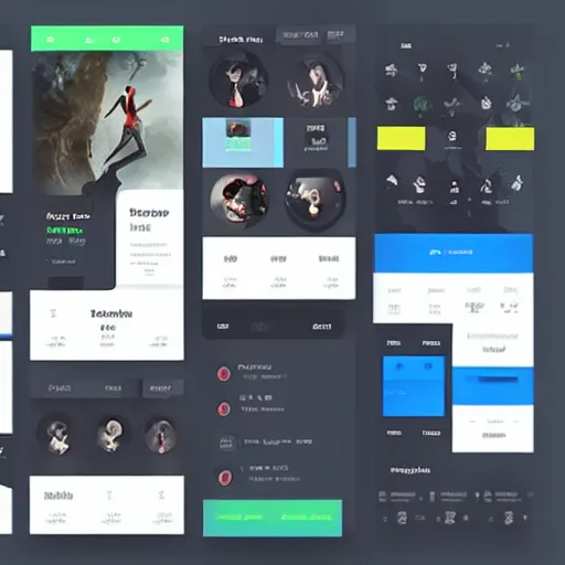 Image similar to a ui kit hero template tailwind trending on dribbble 4 k ultradetailed intricate design