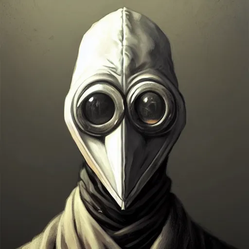 Image similar to portrait of a modern plague doctor,hyperdetailed,hyperrealistic,photorealistic,art by trevor henderson,greg rutkowski,artstation,deviantart,professional lighting,western comic style,sharp lineart,eerie,cg society