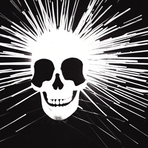 a disco skull full of long spikes, reflecting light in | Stable ...