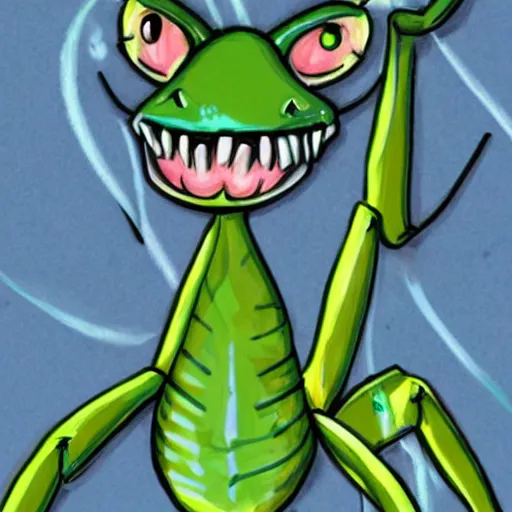 Image similar to praying mantis fursona at a furry convention