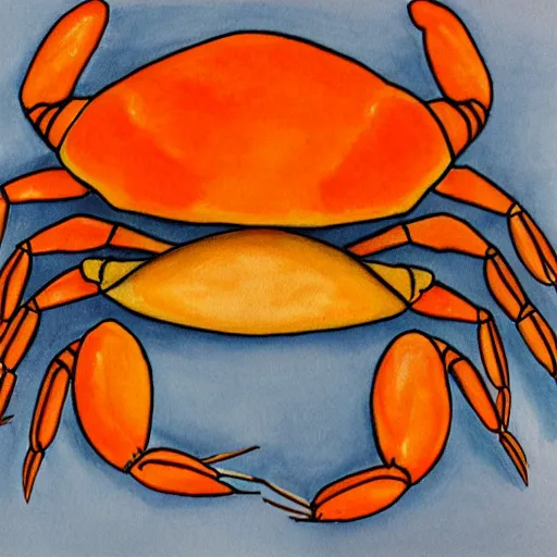 Image similar to orange crab drawn by renee french