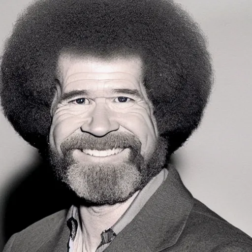 Image similar to bob ross without hair