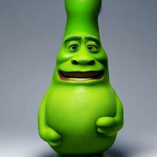 Prompt: a bong shaped like shrek