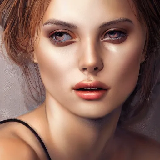 Image similar to The most beautiful woman in the world, digital art , highly detailed , high contrast, beautiful lighting, award winning , trending on art station, 8k, photo realistic