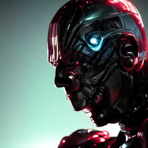Prompt: movie still of man super villain cyborg, cinematic composition, cinematic light, by yoshikata amano