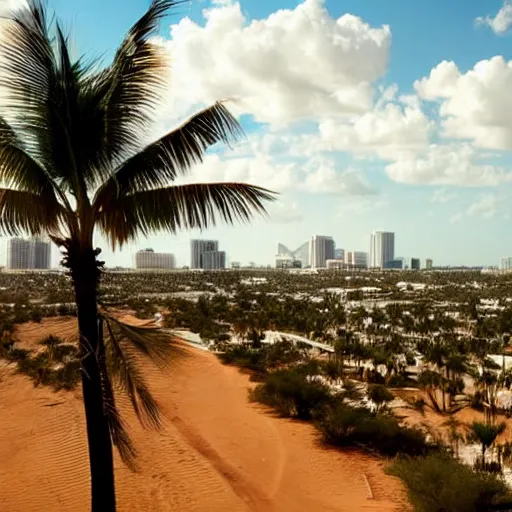 Image similar to miami surrounded by desert