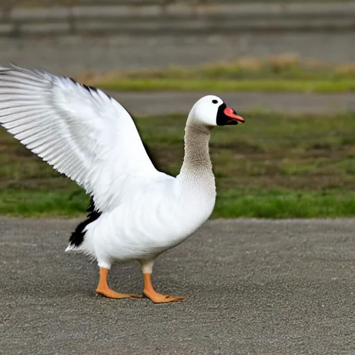 Image similar to angry goose