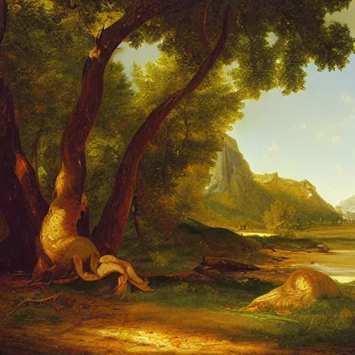 Image similar to this is hell, oil painting by asher brown durand