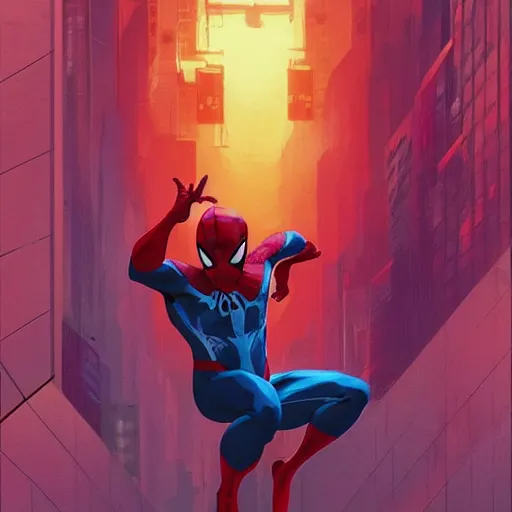 Image similar to donald glover as spiderman, art gta 5 cover, official fanart behance hd artstation by jesper ejsing, by rhads, makoto shinkai and lois van baarle, ilya kuvshinov, ossdraws, and by feng zhu and loish and laurie greasley, victo ngai, andreas rocha, john harris