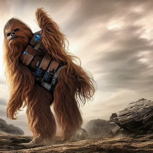 Prompt: Chewbacca as a Horse, 4k, hyper detailed