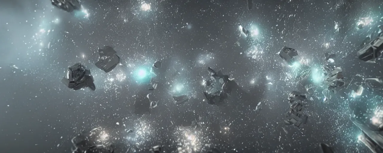 Prompt: galaxy movie still, highly detailed, houdini simulation, octane render