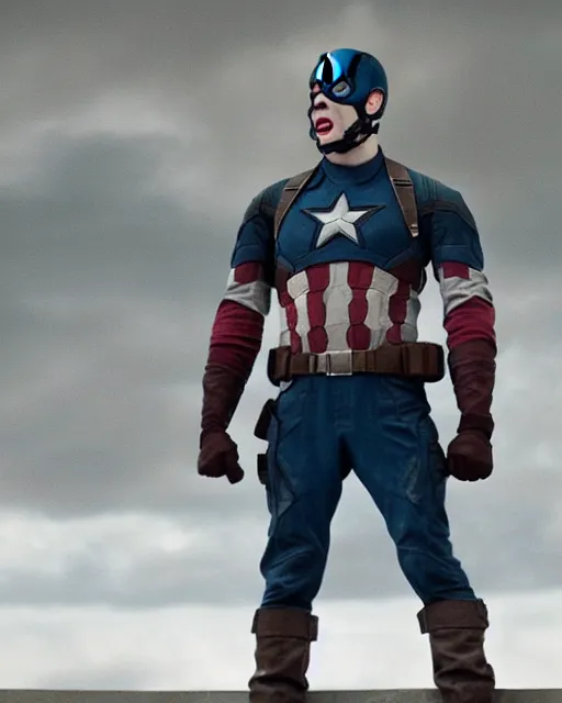 Image similar to original screen test of chris evans uk as captain america footage leaks from the movie captain america : the first avenger. photographic, photography
