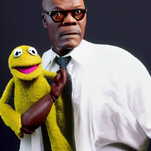 Image similar to Samuel L Jackson as a Muppet