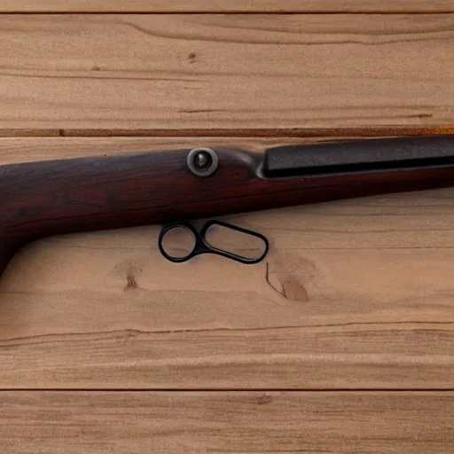 Prompt: minimalist lever action rifle