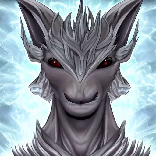 Prompt: headshot profile picture of a beautiful man with silver draconic features, commission on furaffinity, smooth scales