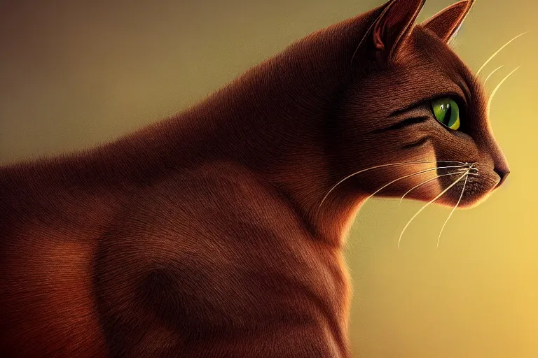 Prompt: a digital painting of a cat - horse hybrid, wide - shot, hyperealism, award winning, stunning, trending on art - sation, highly detailed, cinematic lighting, 8 k, hd