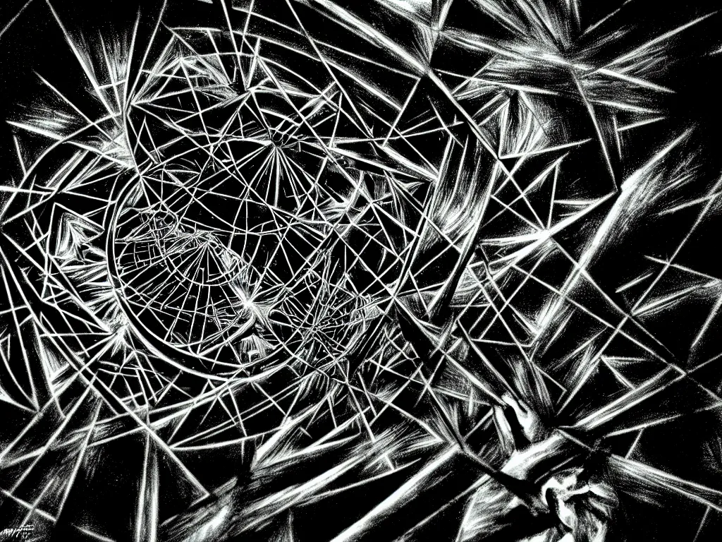 Prompt: highly detailed photo of chaos theory, trending on deviantart, neo surrealism, sharp focus, black and white pallete octane, masterpiece, art by max ernst