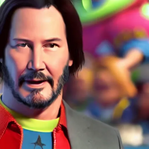 Prompt: keanu reeves in toy story 4 k quality super realistic