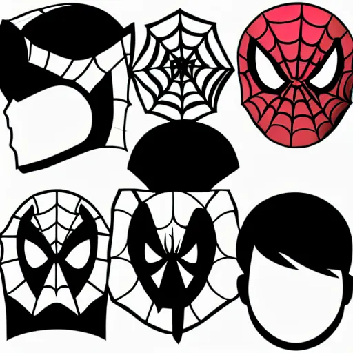 Image similar to face icon vector minimalist spiderman tomine, adrian