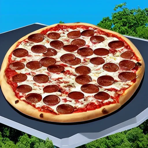 Image similar to giant pizza on Google earth