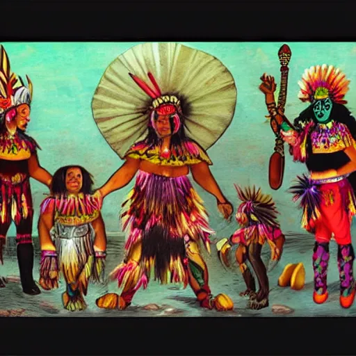 Prompt: mexican native mythology