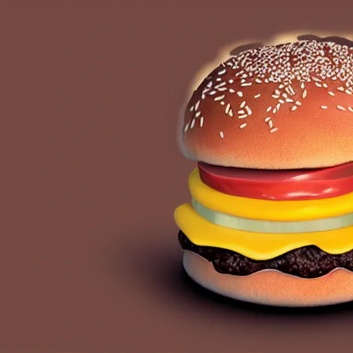 Prompt: A pig blended into a hamburger, realistic digital art