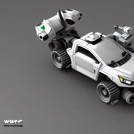 Image similar to isometric 3 d render of a white subaru wrx mecha battle bot, a battle robot in the style of a white subaru wrx car, unreal engine, highly detailed isometric 3 d video game art