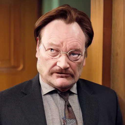 Image similar to stephen root pretending to be phil hartman